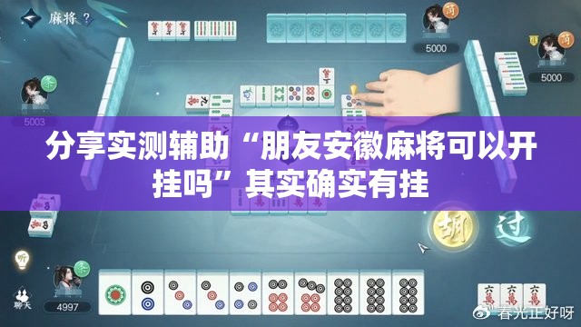 分享实测辅助“朋友安徽麻将可以开挂吗”其实确实有挂