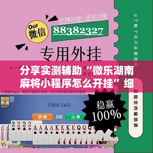 分享实测辅助“微乐湖南麻将小程序怎么开挂”细辅助教程分享