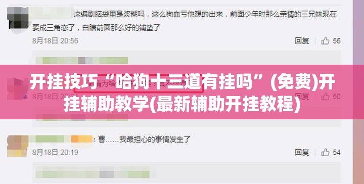 开挂技巧“哈狗十三道有挂吗”(免费)开挂辅助教学(最新辅助开挂教程)