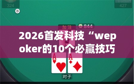 2026首发科技“wepoker的10个必赢技巧”开挂辅助脚本+详细开挂安装教程
