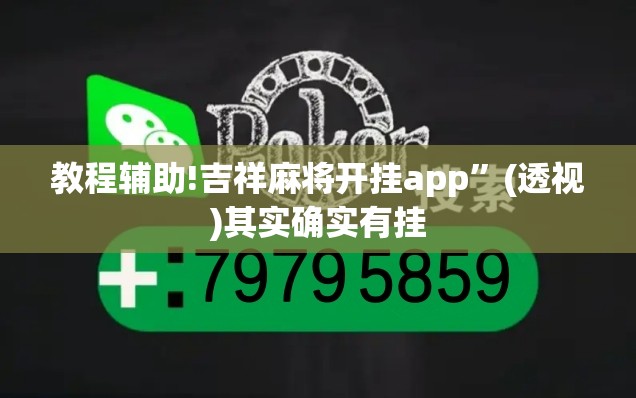 教程辅助!吉祥麻将开挂app”(透视)其实确实有挂