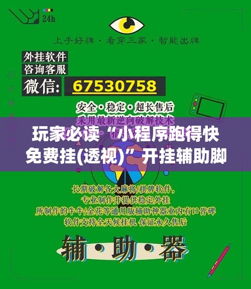 玩家必读“小程序跑得快免费挂(透视)”开挂辅助脚本+详细开挂安装教程