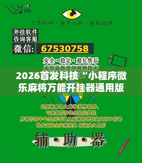 2026首发科技“小程序微乐麻将万能开挂器通用版”开挂辅助脚本+详细开挂安装教程