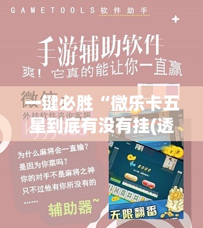 一键必胜“微乐卡五星到底有没有挂(透视)”开挂辅助脚本+详细开挂安装教程