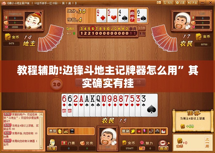 教程辅助!边锋斗地主记牌器怎么用”其实确实有挂