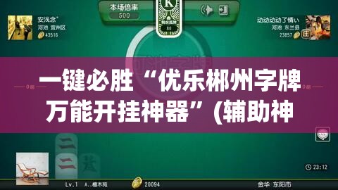 一键必胜“优乐郴州字牌万能开挂神器”(辅助神器)开挂详细教程