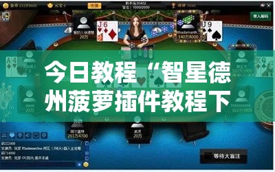 今日教程“智星德州菠萝插件教程下载”科技辅助神器手机版