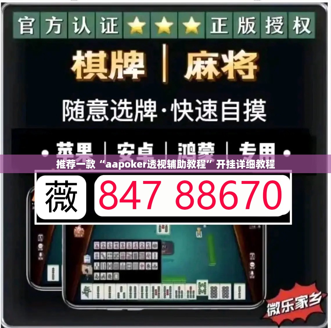 推荐一款“aapoker透视辅助教程	”开挂详细教程