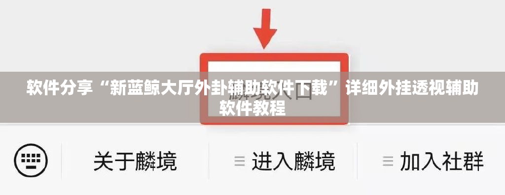 软件分享“新蓝鲸大厅外卦辅助软件下载”详细外挂透视辅助软件教程