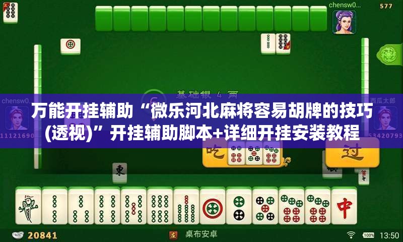 万能开挂辅助“微乐河北麻将容易胡牌的技巧(透视)”开挂辅助脚本+详细开挂安装教程
