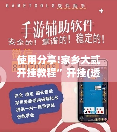 使用分享!家乡大贰开挂教程”开挂(透视)辅助教程