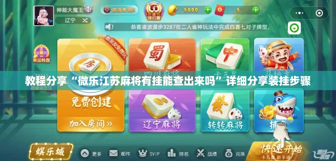 教程分享“微乐江苏麻将有挂能查出来吗	”详细分享装挂步骤