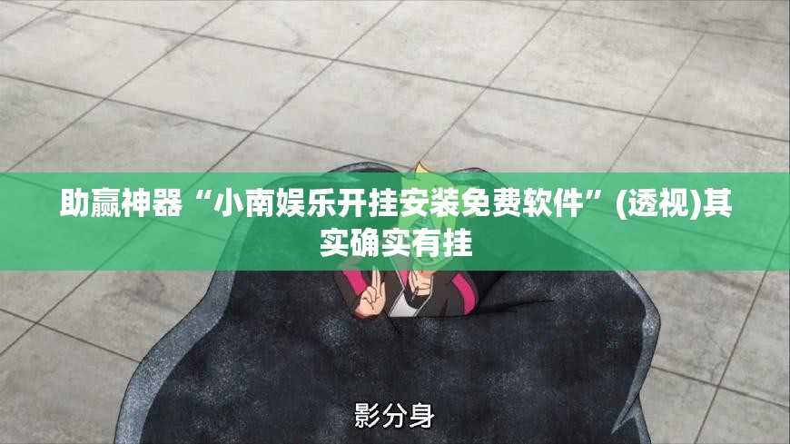 助赢神器“小南娱乐开挂安装免费软件”(透视)其实确实有挂