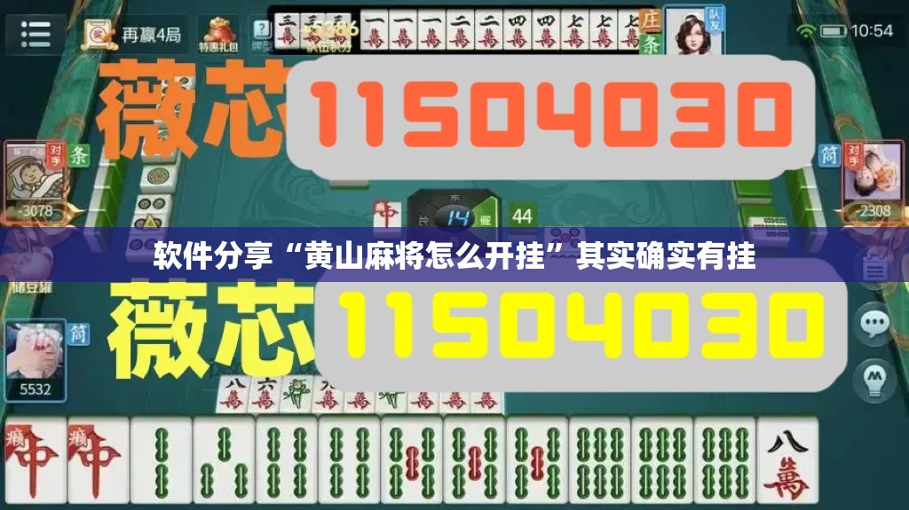 软件分享“黄山麻将怎么开挂”其实确实有挂