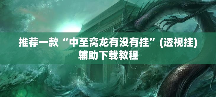 推荐一款“中至窝龙有没有挂”(透视挂)辅助下载教程