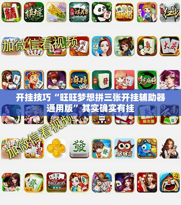 开挂技巧“旺旺梦想拼三张开挂辅助器通用版”其实确实有挂