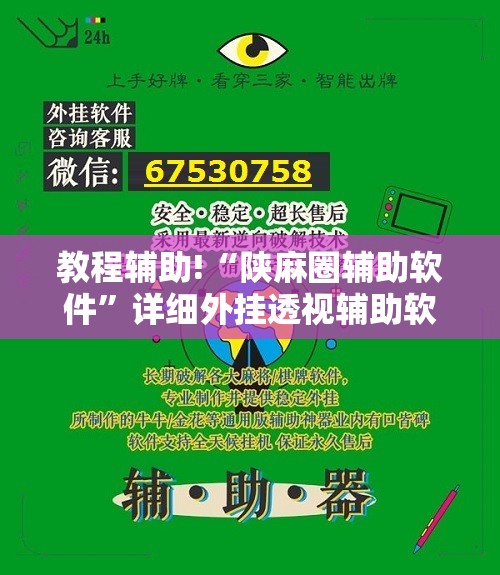 教程辅助!“陕麻圈辅助软件”详细外挂透视辅助软件教程